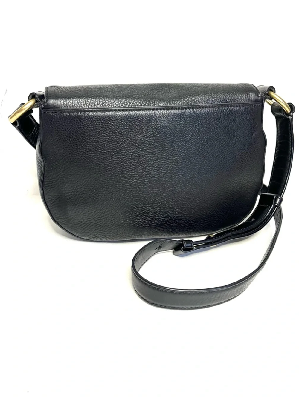 Michaels Kors Black Pebbled Leather Flap Crossbody